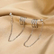 Raupe 925 Sterling Silver Cuff Earrings Chain für Frauen-jugendlich Mädchen